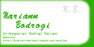 mariann bodrogi business card
